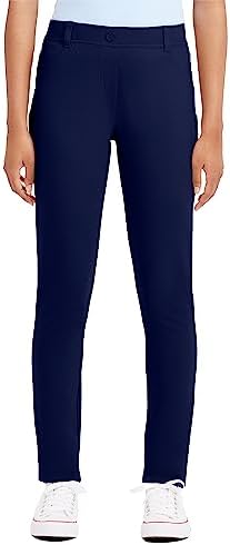 Nautica Junior's Uniform Stretch Jegging Pant, khaki, Medium(7/9)
