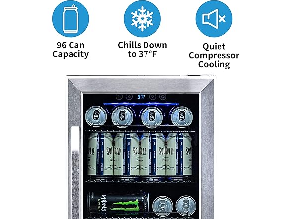 Newair Built-in Beverage Fridge - 96 Cans