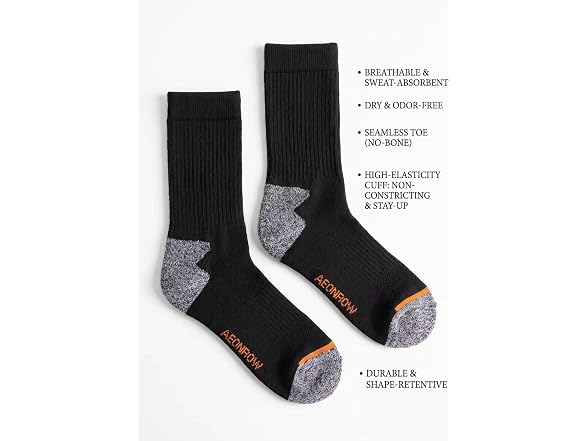 TENUUL Mens Wool Blend Crew Socks