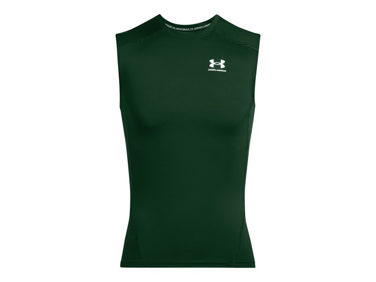 Under Armour  Medium  UA Men's HeatGear Sleeveless Compression Forest Green / White
