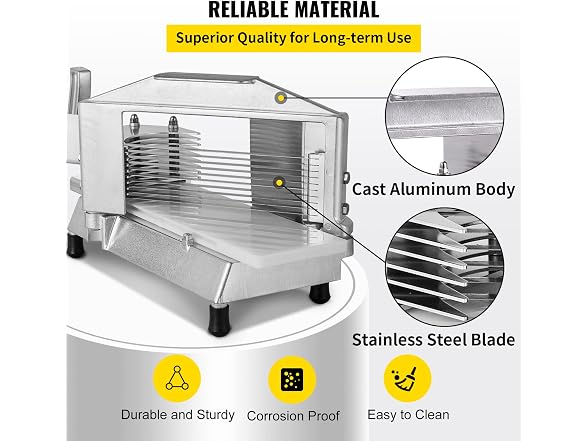 VEVOR Commercial Tomato Slicer, 1/4