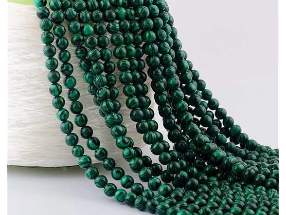 Green Malachite Round Stone Beading