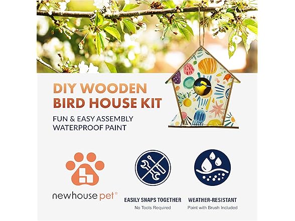 Newhouse Pet DIY Wooden Birdhouse Kit