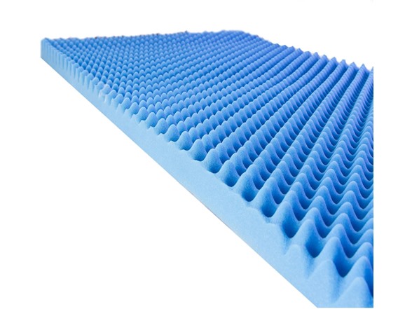 DMI Foam Mattress Topper, Egg Crate Foam Pad, Mattress Pad and Bed Topper for Support, Air Circulation, Pressure Relief and Weight Distribution, Full Size Mattress, 50 x 72 x 2 Blue
