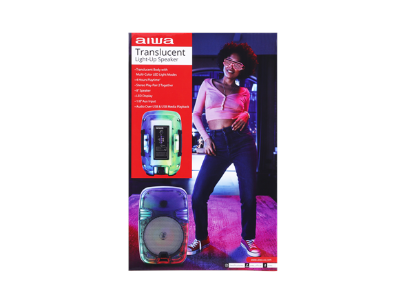 Translucent 8 Light Wireless Speaker