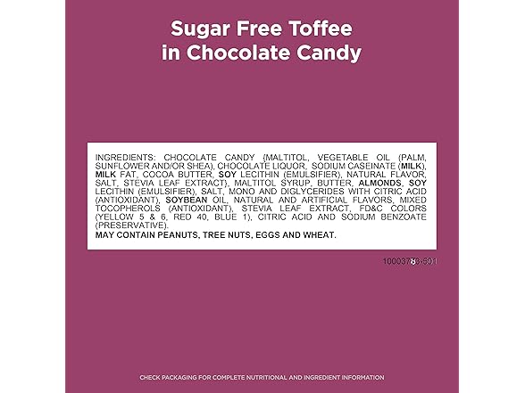 Russell Stover SF Toffee Choc Squares 10pk