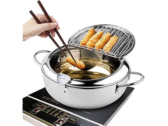 Kerilyn 9.4 Inch Deep Fryer Pot