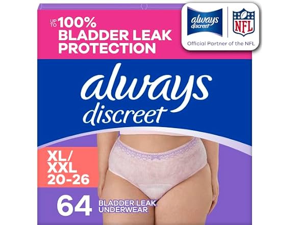Always Discreet | Adult Diapers for 64ct