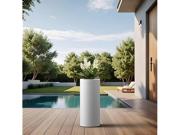 Kante Kante 18.9 Inch Tall Cylindrical Planter - Gallery 4