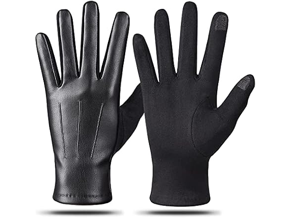 Kebesu Winter Fashion Leather Gloves