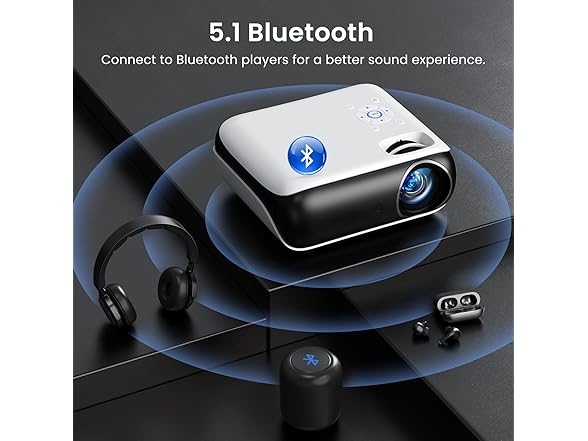 HAPPRUN Full HD Bluetooth Projector