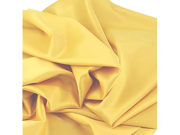 Rose Flavor Stretch Satin Fabric Yellow Color