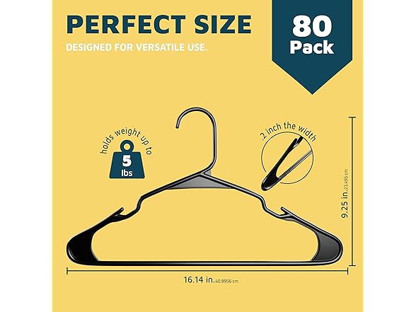 Lifemaster Plastic Clothes Hanger Set - 80 Pieces 