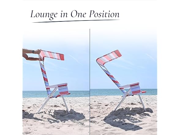 Caribbean Joe Folding Beach Chair, High Back, Navy