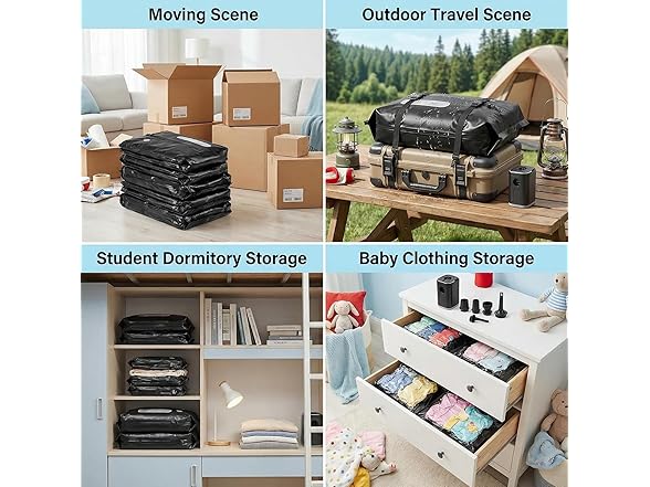 2x28L 11-Pack Travel Vacuum Bags