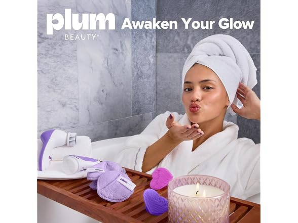 plusOne Plum Beauty Rose Quartz Facial Roller