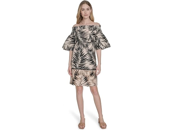 Vince Camuto Women (2) Half Sleeve Off Neck Dress