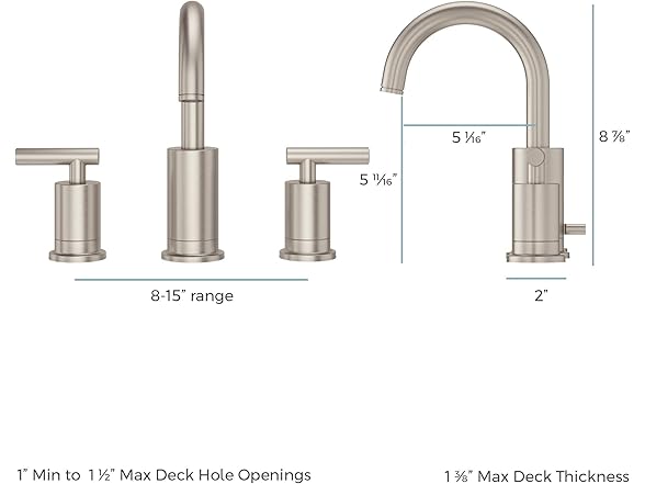 Pfister LG49-NC1B Widespread Faucet Matte Black
