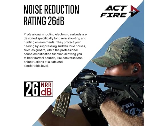 ACT FIRES Shooting Ear Protection Earbuds