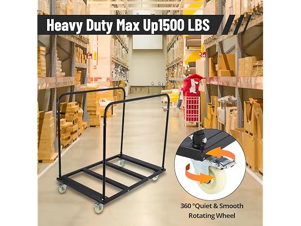 1800 LBS Heavy Duty Folding Table Cart