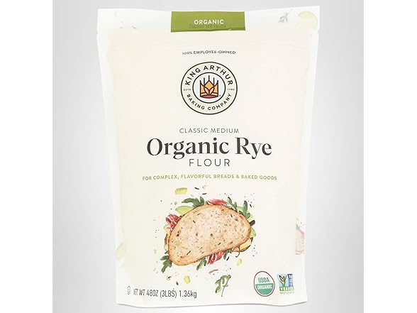 King Arthur Organic Medium Rye Flour - 3 lbs.