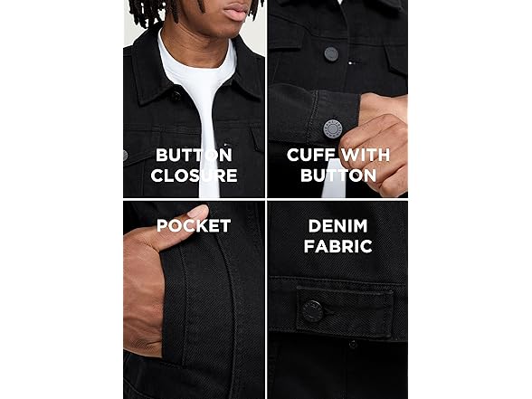 X RAY Mens Denim Jacket, Washed Ripped D