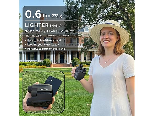 Hontry 10x25 Compact Binoculars