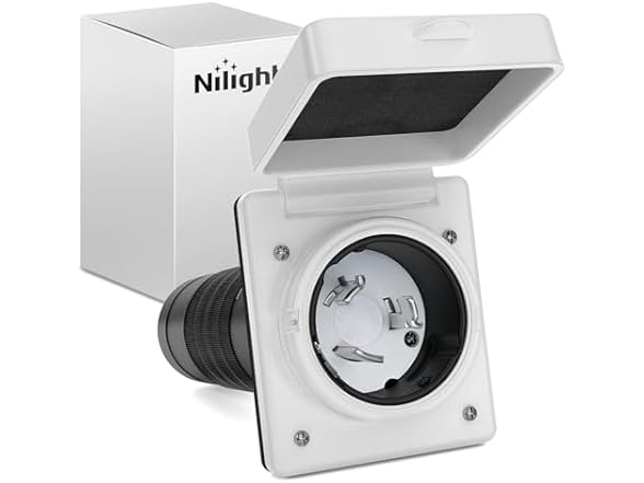 Nilight 50 AMP RV Shore Power Inlet