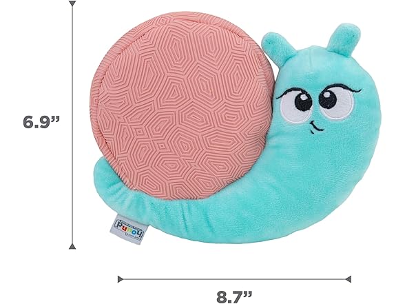 Outward Hound Coated Critterz Dog Toy Snail