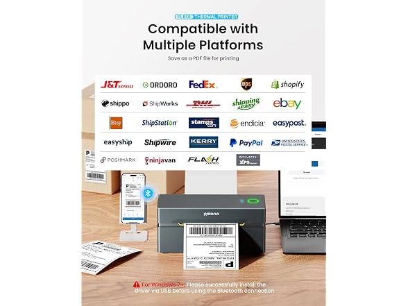 Bluetooth Thermal Shipping Label Printer