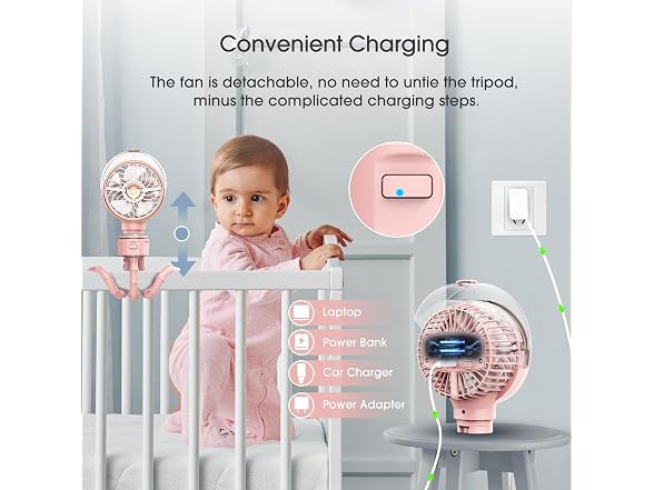 Ausic Misting Portable Stroller Fan