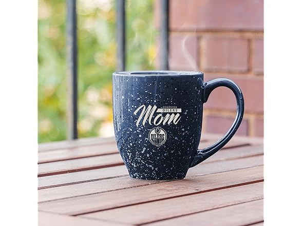NHL Hockey Mom 16 oz Coffee Mug- Oilers