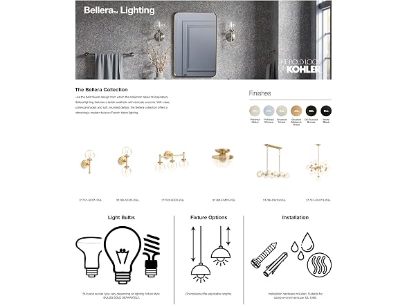 Kohler BELLERA Pendant Light Fixture