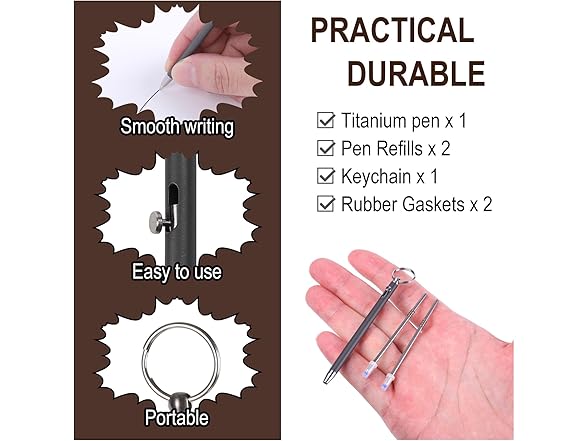 Mini Titanium Pen Portable EDC Gadget