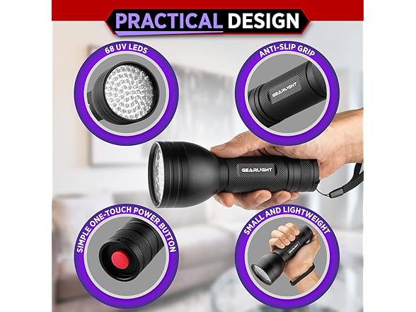 GearLight UV Flashlight Pet Stain Finder