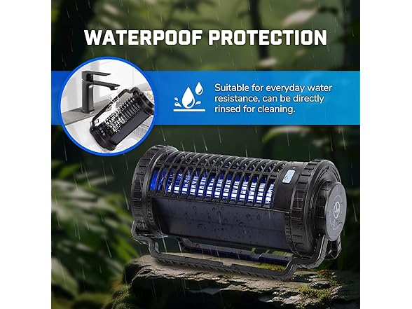HeptaTree W1221 Portable Solar Powered Bug Zapper