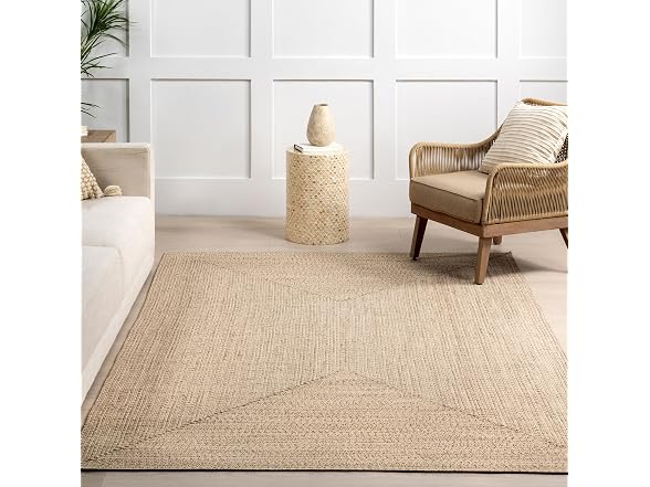 nuLOOM 2x16 Solid Hand Braided Rug Tan