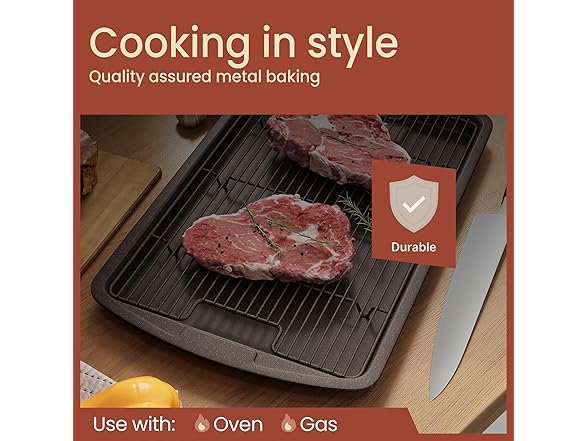 Cookie Sheet with Wire Rack Set, 2-Piece