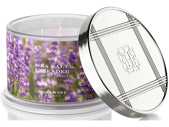 HomeWorx 4-Wick, 18 oz. Candle - Sea Salt Lavender