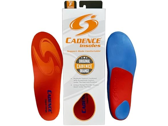 Cadence Orthotic Shoe Insoles Orange