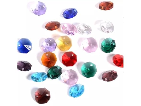 Othmro Octagon Beads 50Pcs Blue Crystal