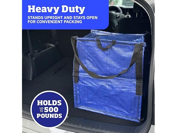 DURASACK Heavy Duty Storage Tote Bag with Zipper, 6 PK