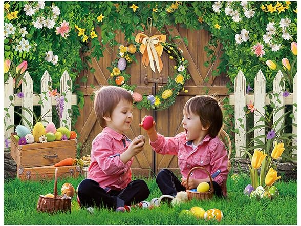 Maijoeyy Vinyl 7x5ft Green Easter