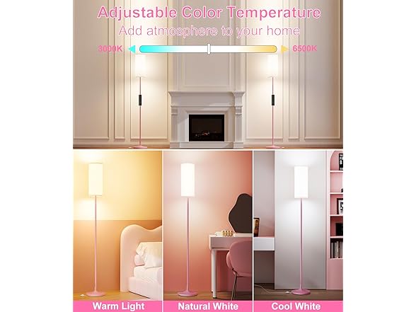 Luckystyle Pink Floor Lamp