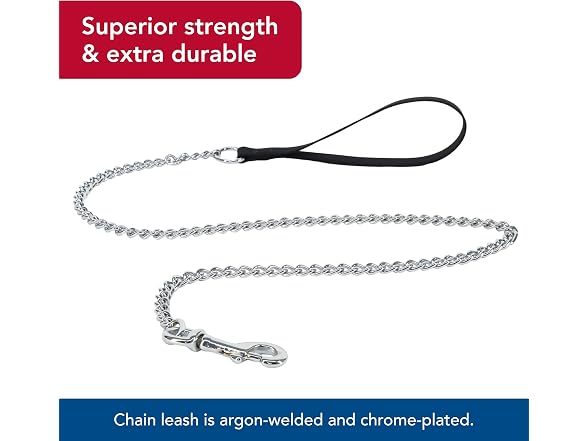 Coastal Pet Titan Chain Dog Leash with Comfo