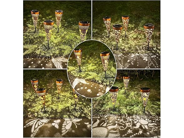 DIBIEECN 6 Pack Hummingbird Solar Lights