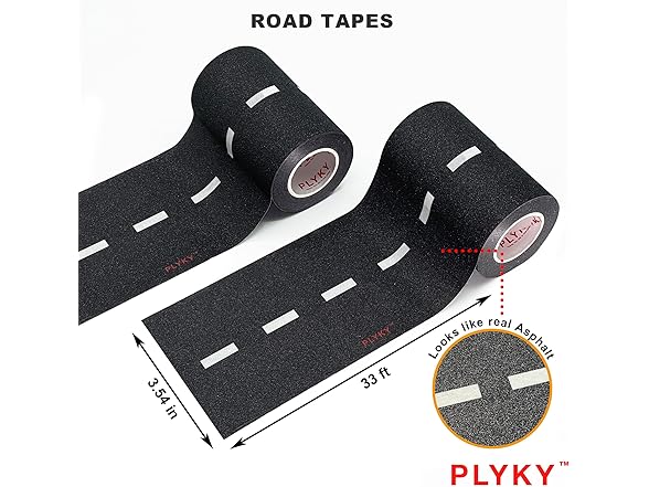 PLYKY  Deluxe Road Tape Play Set