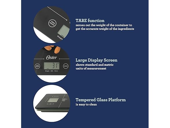 Oster Gridley Digital Kitchen Scale 