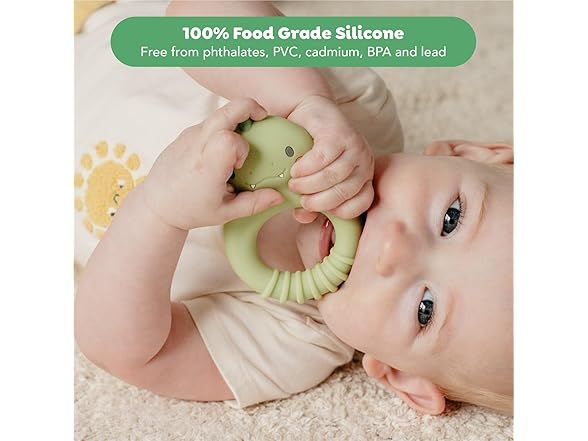 Tiger Tribe Dino Silicone Teether