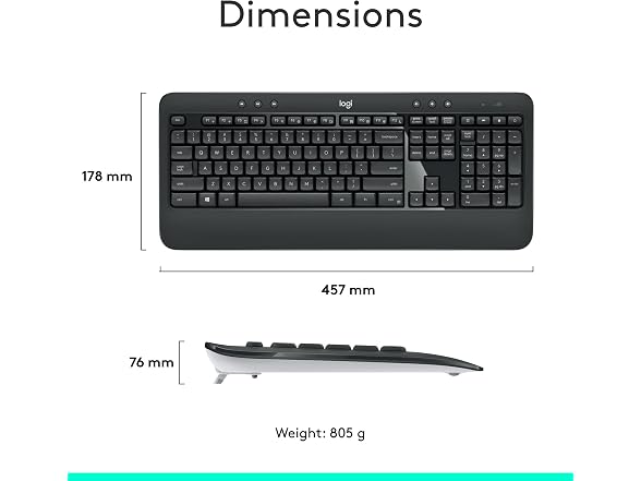 Logitech MK540 Wireless Keyboard & Mouse Combo